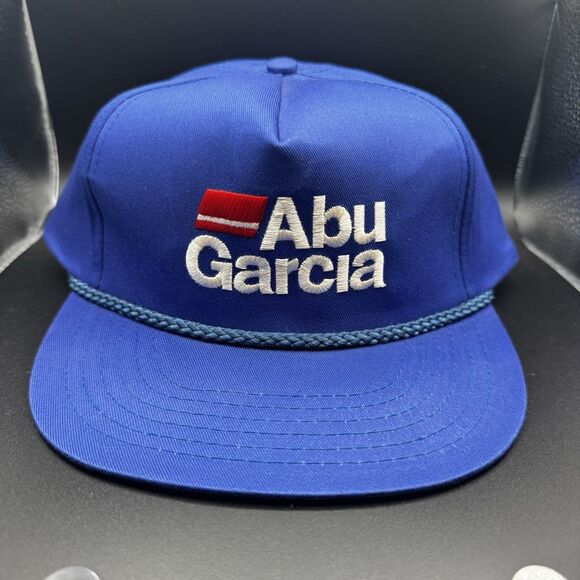 Vintage Abu Garcia Trucker Hat – Snapback – Blue Embroidered Fishing Cap – EUC - Picture 9 of 11